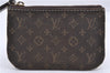 Auth Louis Vuitton Monogram MiniLin Pochette Cles Coin Case M95230 Brown 2309D