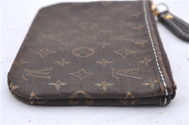 Auth Louis Vuitton Monogram MiniLin Pochette Cles Coin Case M95230 Brown 2309D