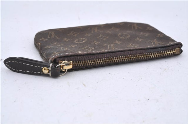 Auth Louis Vuitton Monogram MiniLin Pochette Cles Coin Case M95230 Brown 2309D