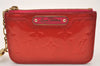 Authentic Louis Vuitton Vernis Pochette Cles NM Coin Purse Red M93637 LV 2309I