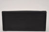 Authentic YVES SAINT LAURENT Vintage Long Wallet Purse Leather Black 2310I