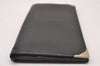 Authentic YVES SAINT LAURENT Vintage Long Wallet Purse Leather Black 2310I