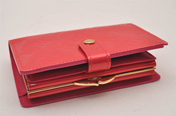 Authentic Louis Vuitton Vernis Portefeuille Viennois Wallet Pink M91254 LV 2312I