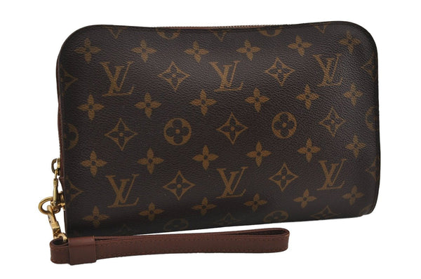 Authentic Louis Vuitton Monogram Orsay Clutch Hand Bag Purse M51790 LV 2313I