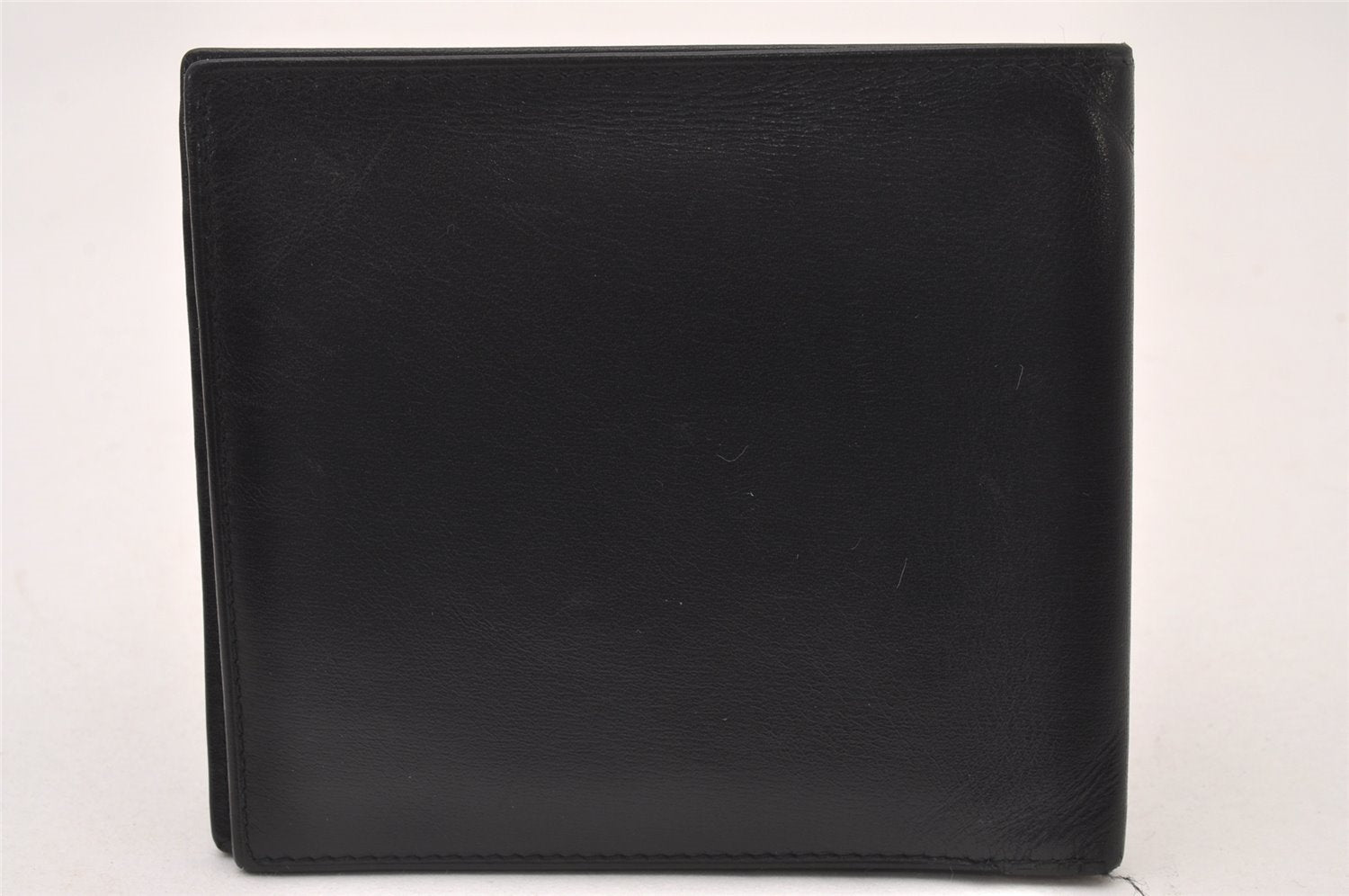 Authentic Cartier Pasha Vintage Bifold Wallet Purse Leather Black 2316I