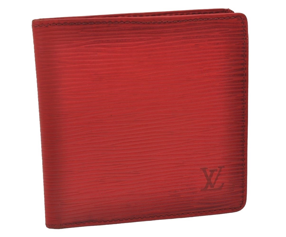 Auth Louis Vuitton Epi Porte Billet Carte Credit Monnaie Wallet M6354E Red 2317I