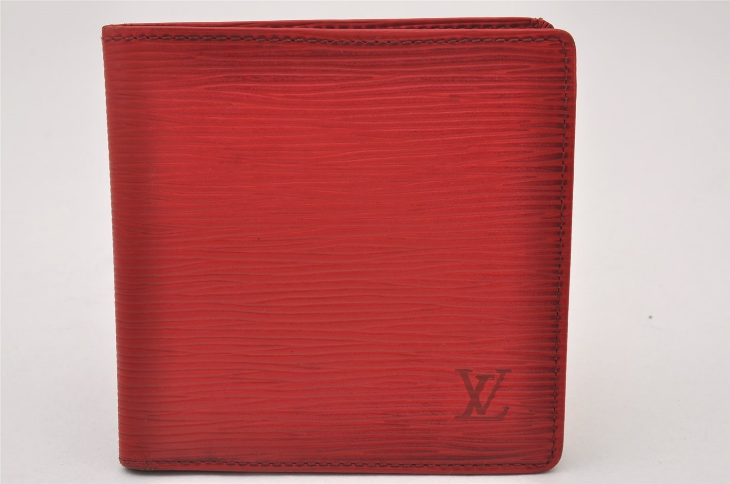 Auth Louis Vuitton Epi Porte Billet Carte Credit Monnaie Wallet M6354E Red 2317I