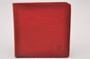 Auth Louis Vuitton Epi Porte Billet Carte Credit Monnaie Wallet M6354E Red 2317I