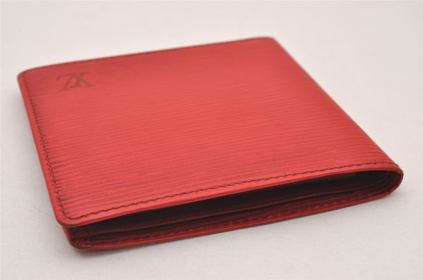 Auth Louis Vuitton Epi Porte Billet Carte Credit Monnaie Wallet M6354E Red 2317I