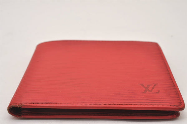 Auth Louis Vuitton Epi Porte Billet Carte Credit Monnaie Wallet M6354E Red 2317I