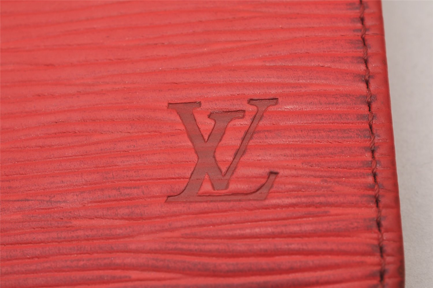 Auth Louis Vuitton Epi Porte Billet Carte Credit Monnaie Wallet M6354E Red 2317I