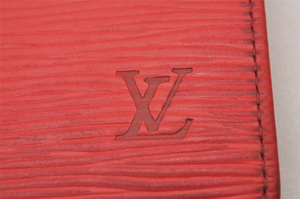 Auth Louis Vuitton Epi Porte Billet Carte Credit Monnaie Wallet M6354E Red 2317I