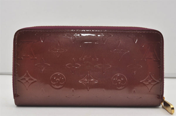 Authentic Louis Vuitton Vernis Zippy Wallet Long Purse Purple M90140 LV 2319I