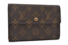 Authentic Louis Vuitton Monogram Porte Tresor Etui Papier Wallet M61202 LV 2323I