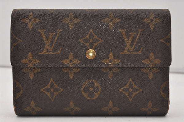 Authentic Louis Vuitton Monogram Porte Tresor Etui Papier Wallet M61202 LV 2323I