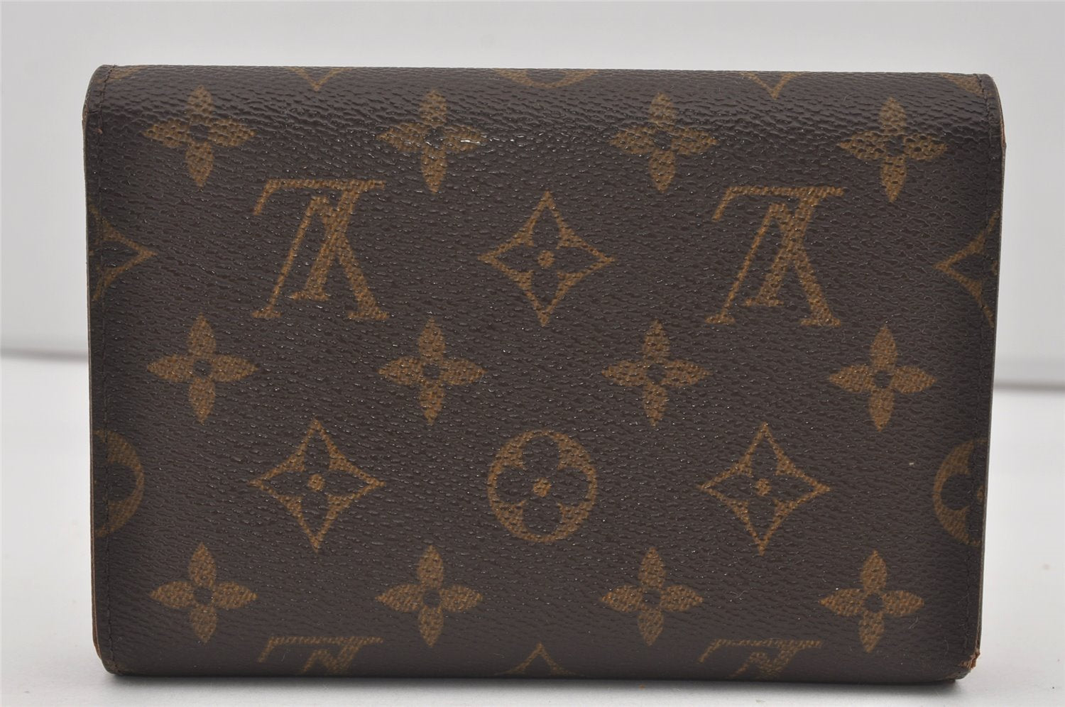 Authentic Louis Vuitton Monogram Porte Tresor Etui Papier Wallet M61202 LV 2323I