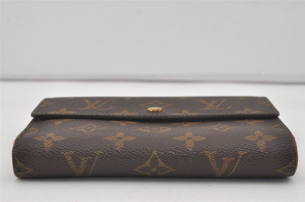 Authentic Louis Vuitton Monogram Porte Tresor Etui Papier Wallet M61202 LV 2323I