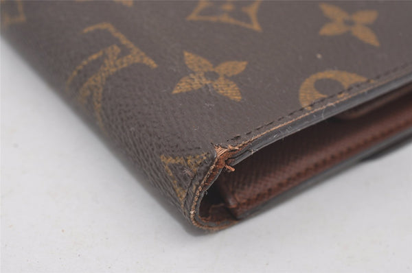 Authentic Louis Vuitton Monogram Porte Tresor Etui Papier Wallet M61202 LV 2323I