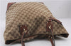 Authentic GUCCI Shoulder Tote Bag GG Canvas Leather 247236 Brown 2324D