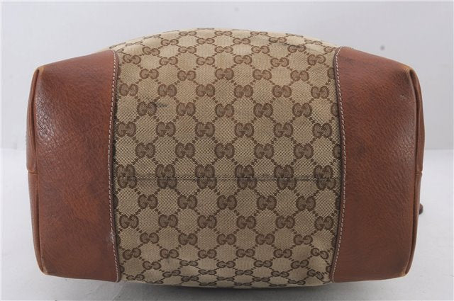 Authentic GUCCI Shoulder Tote Bag GG Canvas Leather 247236 Brown 2324D