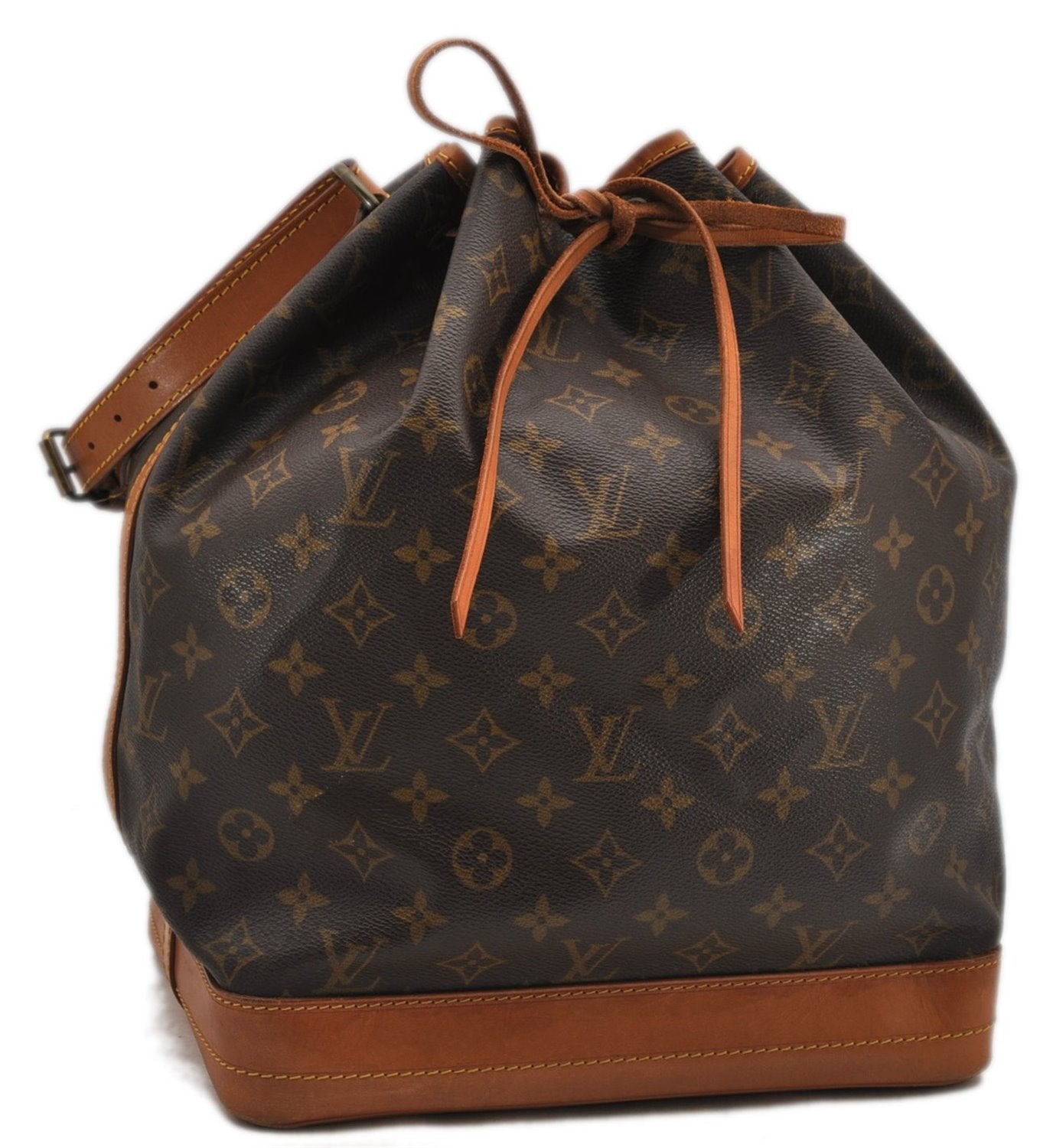 Authentic Louis Vuitton Monogram Noe Shoulder Drawstring Bag M42224 LV 2325F