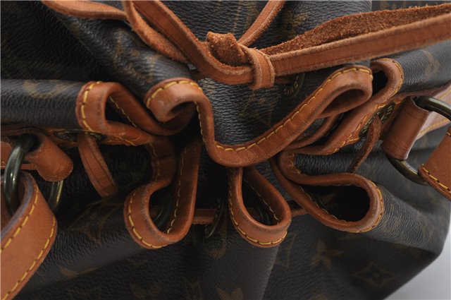 Authentic Louis Vuitton Monogram Noe Shoulder Drawstring Bag M42224 LV 2325F