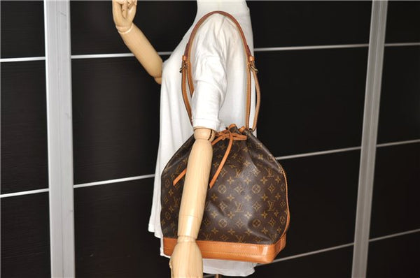 Authentic Louis Vuitton Monogram Noe Shoulder Drawstring Bag M42224 LV 2325F