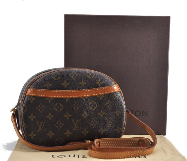 Authentic Louis Vuitton Monogram Blois Shoulder Cross Body Bag M51221 Box 2326F