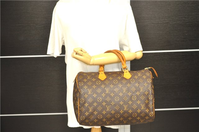 Authentic Louis Vuitton Monogram Speedy 35 Hand Bag M41524 LV 2328D