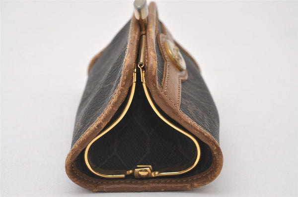 Authentic Christian Dior Honeycomb Coin Case Purse PVC Leather Black CD 2328I