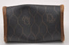 Authentic Christian Dior Honeycomb Coin Case Purse PVC Leather Black CD 2328I