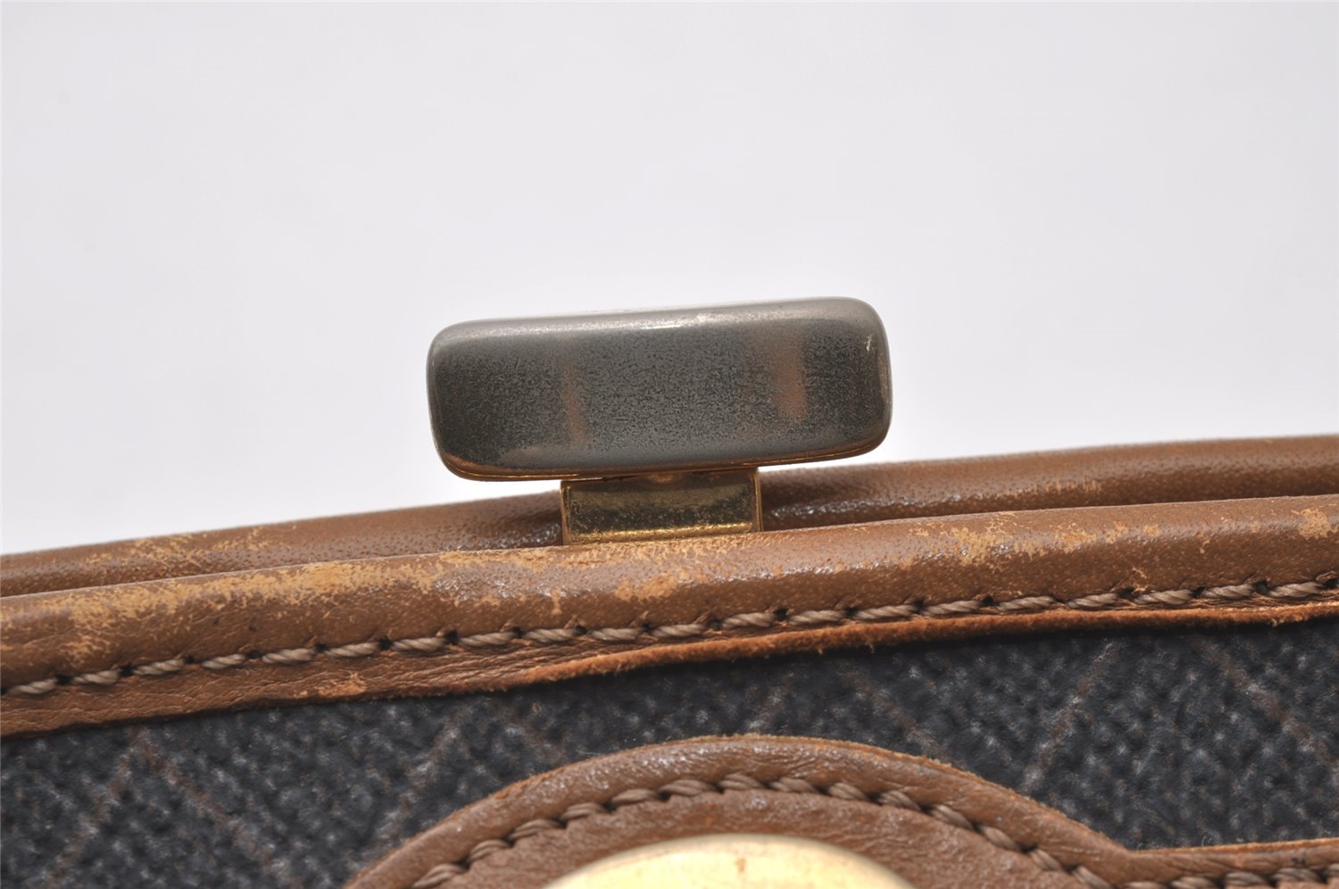 Authentic Christian Dior Honeycomb Coin Case Purse PVC Leather Black CD 2328I