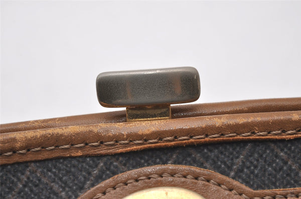 Authentic Christian Dior Honeycomb Coin Case Purse PVC Leather Black CD 2328I