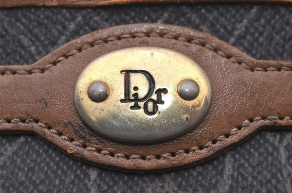 Authentic Christian Dior Honeycomb Coin Case Purse PVC Leather Black CD 2328I