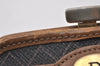 Authentic Christian Dior Honeycomb Coin Case Purse PVC Leather Black CD 2328I