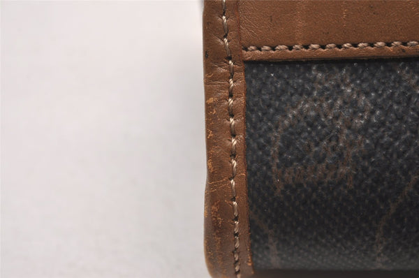Authentic Christian Dior Honeycomb Coin Case Purse PVC Leather Black CD 2328I