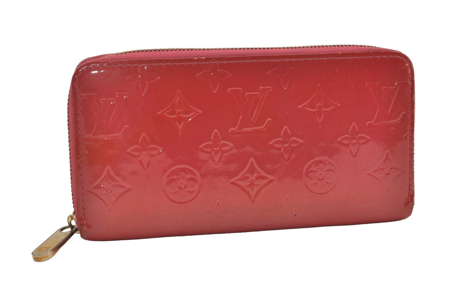 Authentic Louis Vuitton Vernis Zippy Wallet Long Purse Pink M9147F LV 2329I