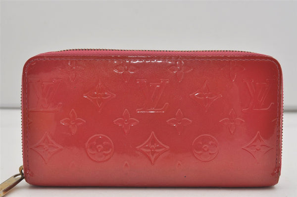 Authentic Louis Vuitton Vernis Zippy Wallet Long Purse Pink M9147F LV 2329I