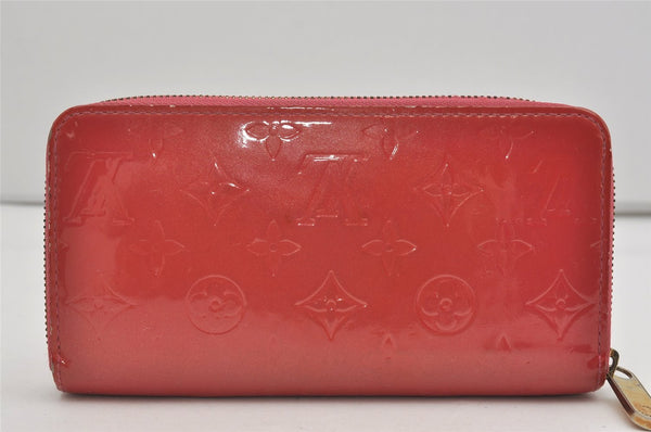 Authentic Louis Vuitton Vernis Zippy Wallet Long Purse Pink M9147F LV 2329I