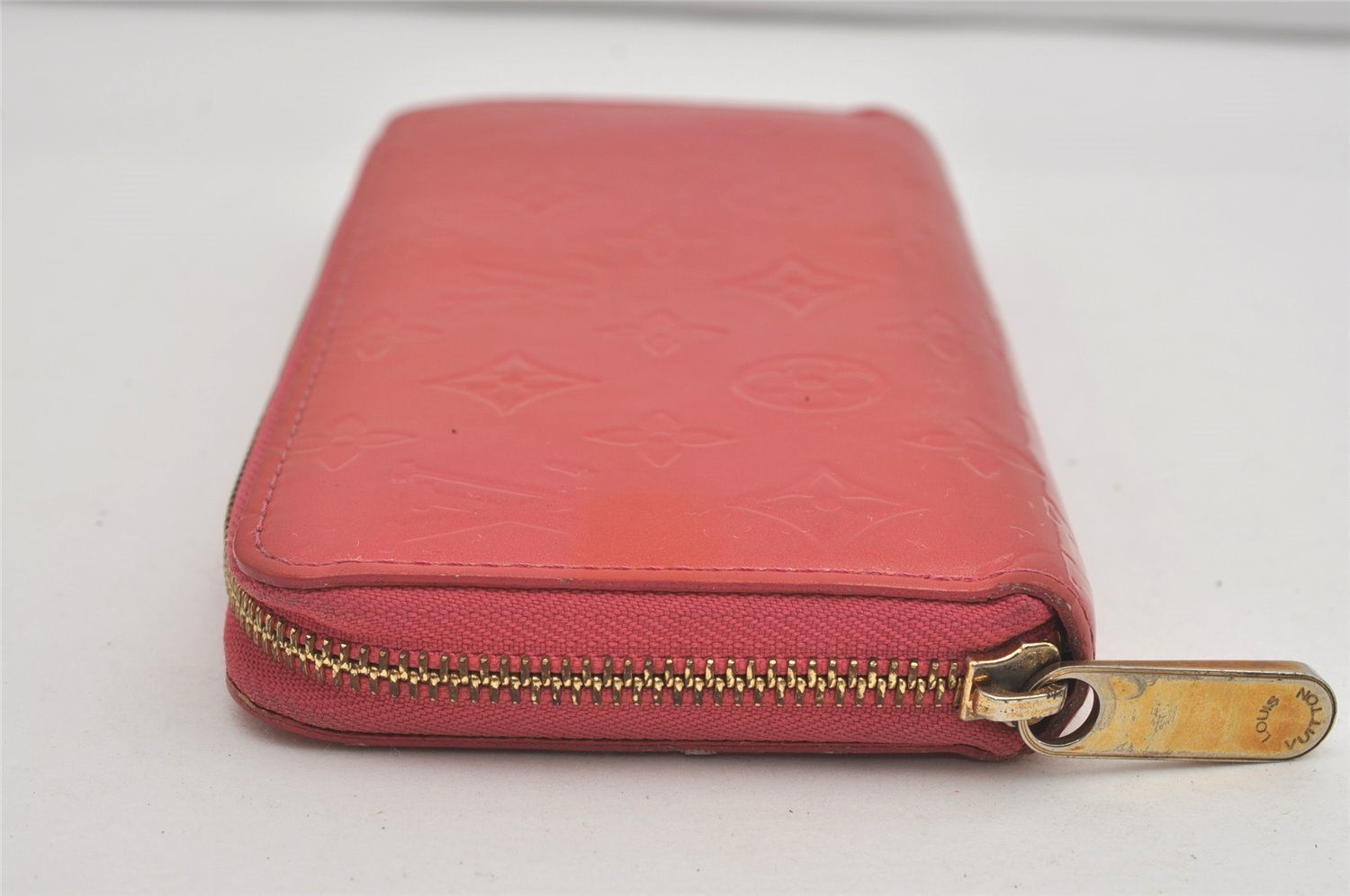 Authentic Louis Vuitton Vernis Zippy Wallet Long Purse Pink M9147F LV 2329I