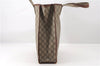 Authentic GUCCI Web Sherry Line Tote Bag GG PVC Leather 211135 Brown 2331F