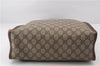 Authentic GUCCI Web Sherry Line Tote Bag GG PVC Leather 211135 Brown 2331F