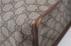 Authentic GUCCI Web Sherry Line Tote Bag GG PVC Leather 211135 Brown 2331F