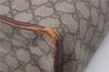 Authentic GUCCI Web Sherry Line Tote Bag GG PVC Leather 211135 Brown 2331F