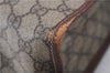 Authentic GUCCI Web Sherry Line Tote Bag GG PVC Leather 211135 Brown 2331F