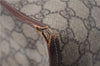 Authentic GUCCI Web Sherry Line Tote Bag GG PVC Leather 211135 Brown 2331F