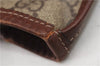 Authentic GUCCI Web Sherry Line Tote Bag GG PVC Leather 211135 Brown 2331F