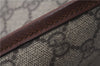 Authentic GUCCI Web Sherry Line Tote Bag GG PVC Leather 211135 Brown 2331F