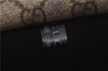 Authentic GUCCI Web Sherry Line Tote Bag GG PVC Leather 211135 Brown 2331F