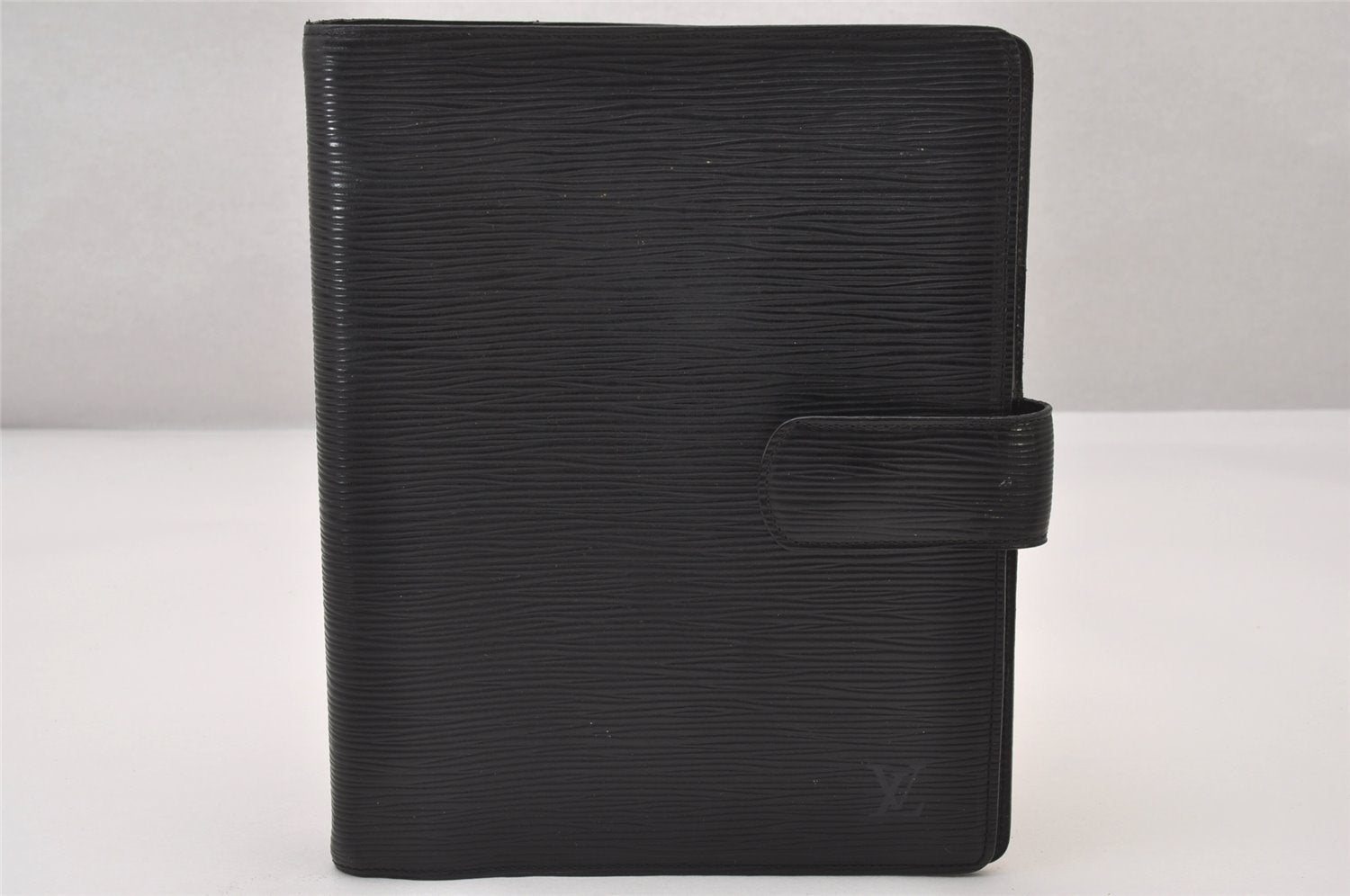 Authentic Louis Vuitton Epi Agenda GM Notebook Cover Black R20212 LV 2331I